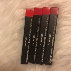 MAC Velvetease Lip Pencils In Red ♥️
